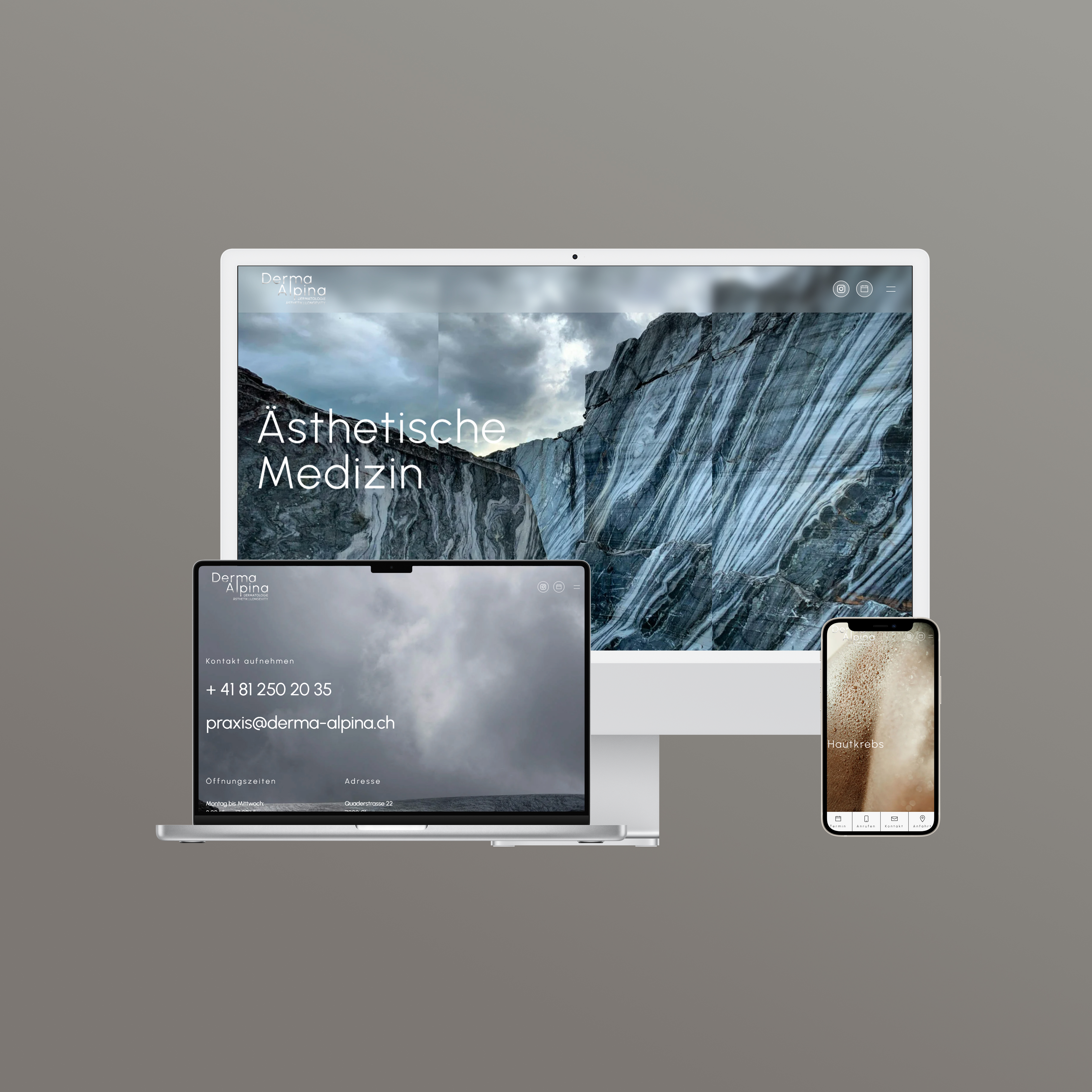 Derma Alpina Markenauftritt — Print- und Identitätsbeispiel von ohla//studio
